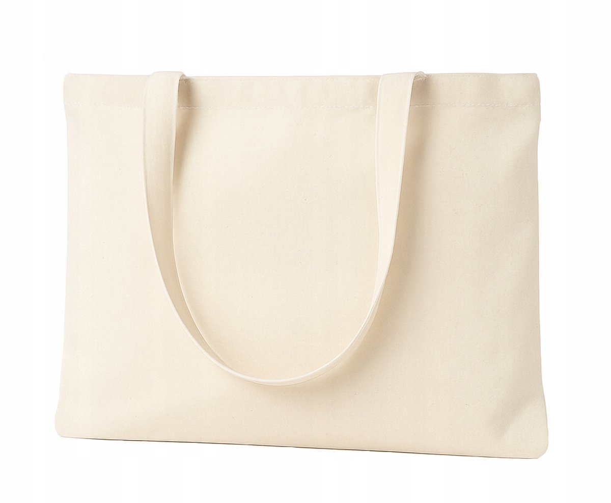 Grote Katoenen Boodschappentas 44x35 cm Ecru 220g - Laptop & Boeken