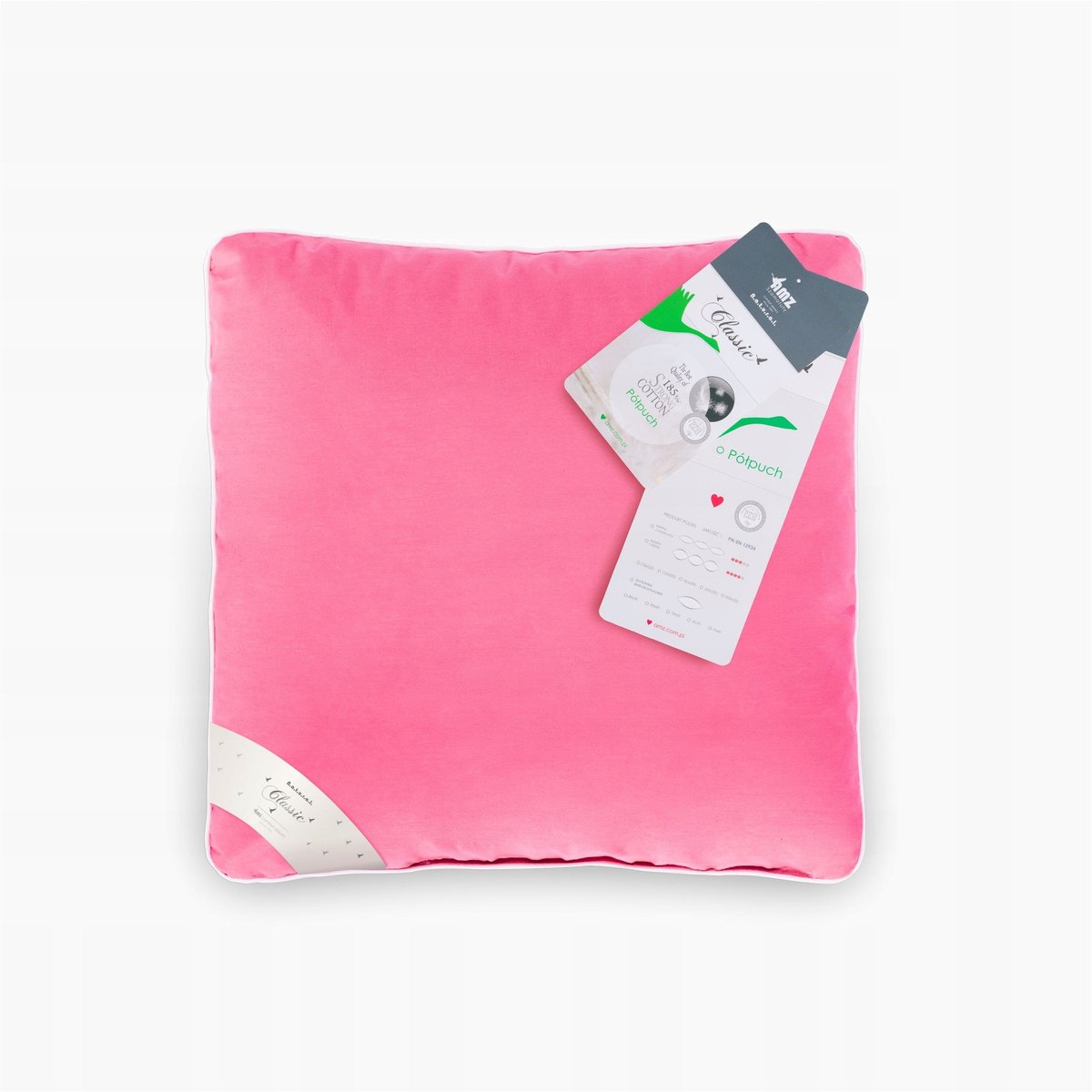Roze Kussen 50x60cm - Gevuld met 20% Ganzendons & 80% Zachte Veren