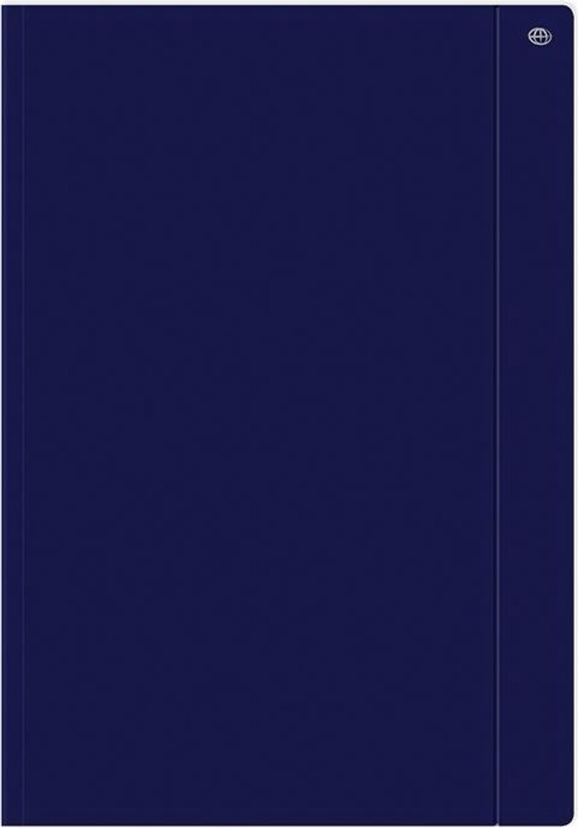 Map met Elastiek A4+ Navy Blauw (10 Stuks)