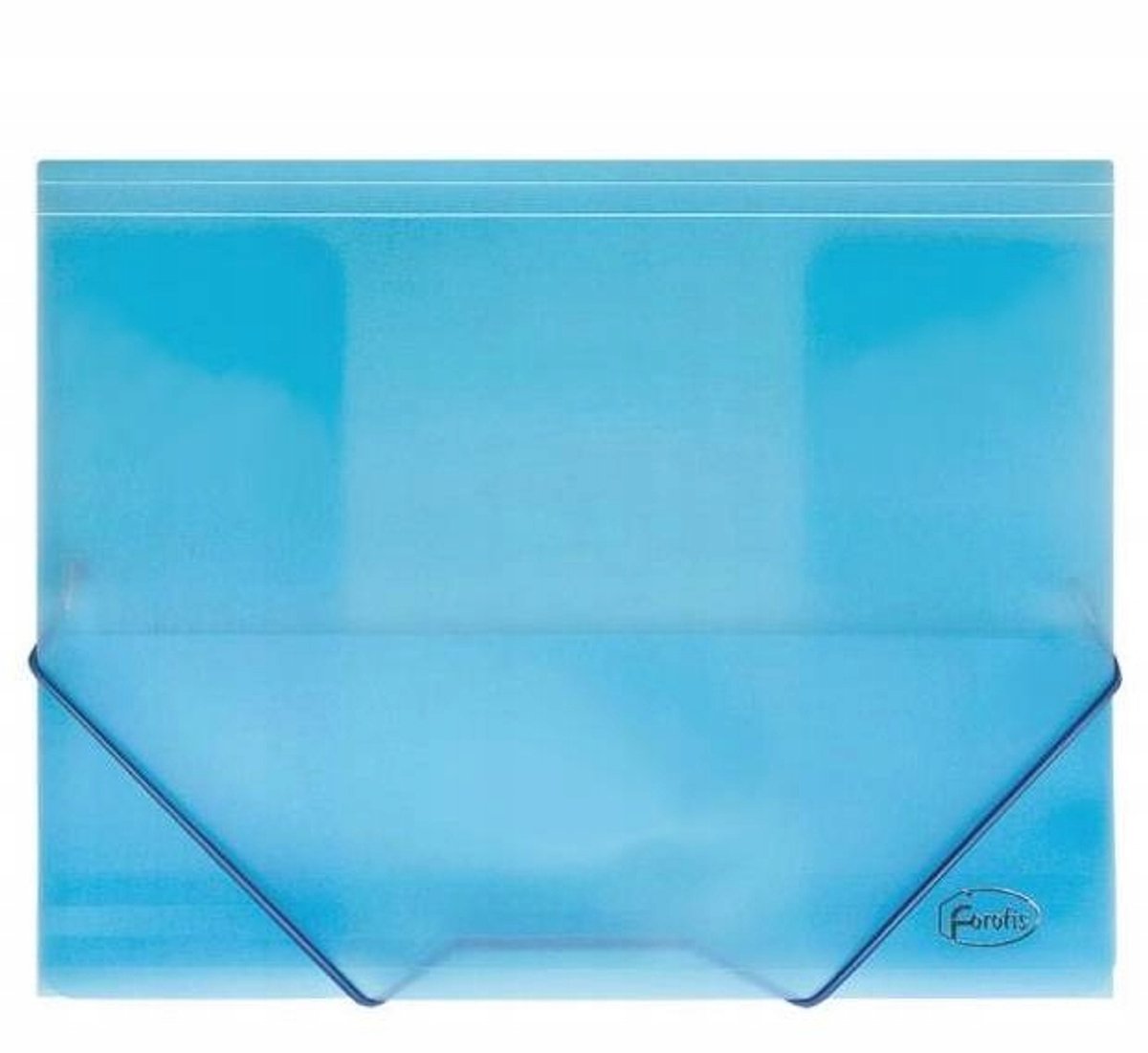Doorzichtbare A4 map met elastiek, blauw, 0.45mm PP