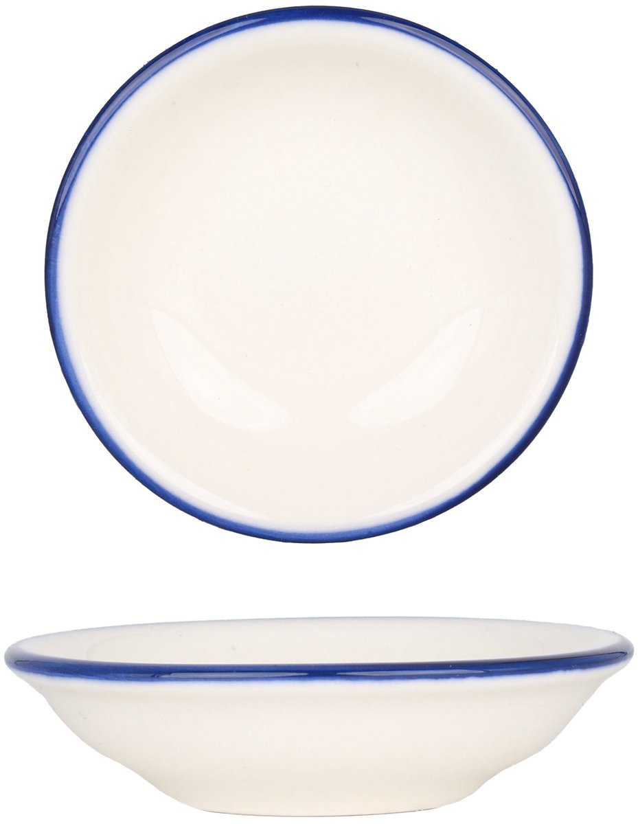 Bonna Serveerschaal - Linea Blue - Porselein - 9 cm (50cc) - set van 4