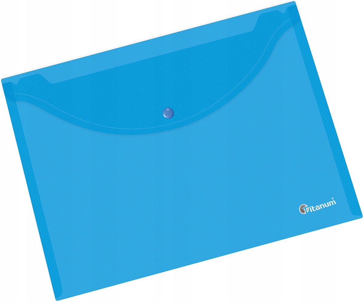Titanum A4 envelopkaart met drukknoop, blauw