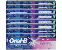 Oral-B 3D White Vitalize Tandpasta Family Pack – 8 × 75 ml