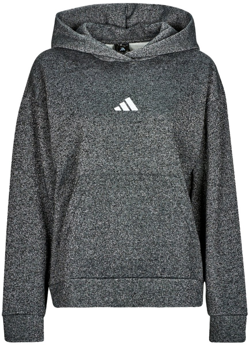 Adidas All Szn Holiday Glitter Fleece Loose Hoodie XS Regular Vrouw Zwart