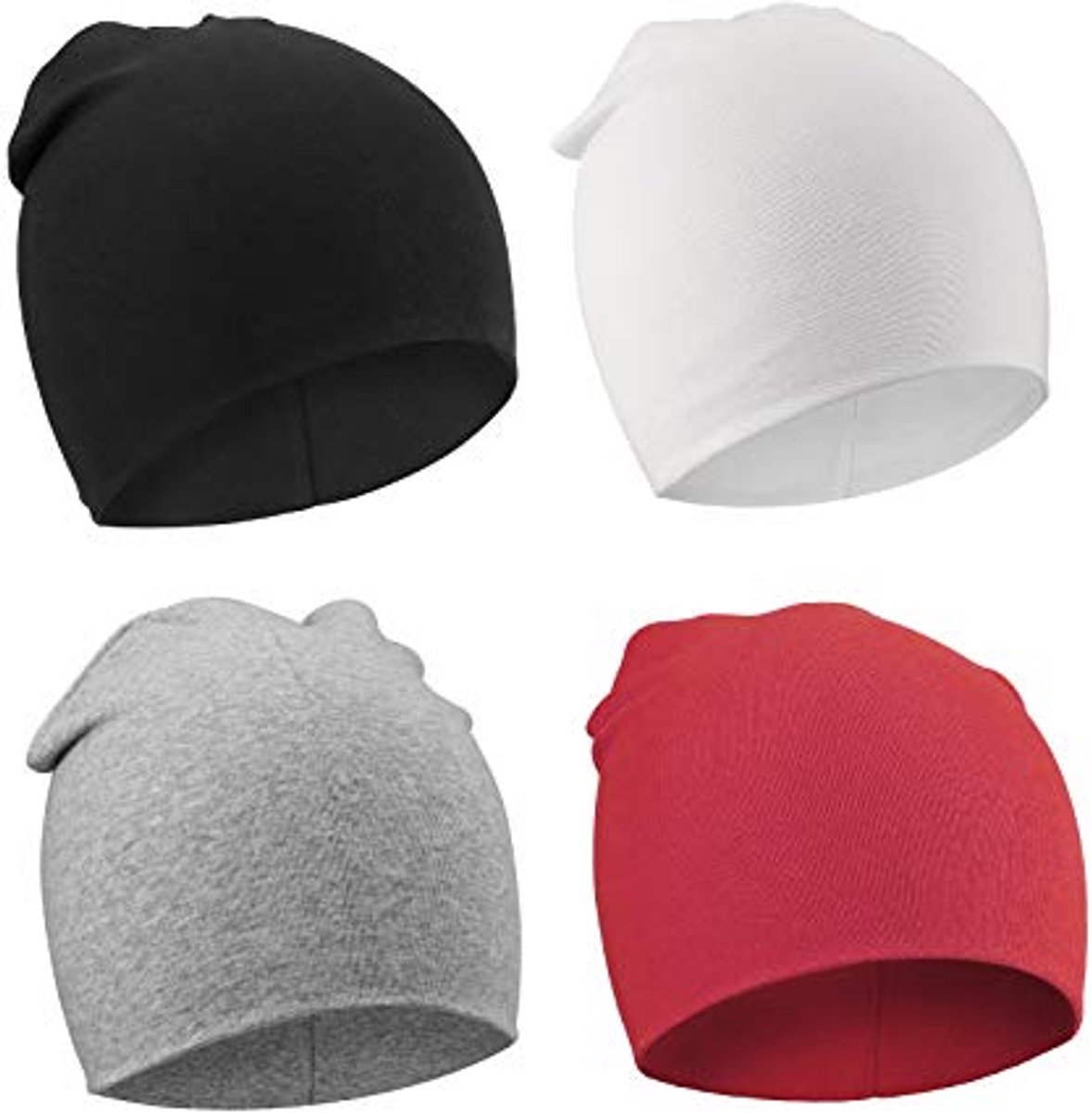 Image of 4 Pak Zachte Gebreide Baby Beanies voor Pasgeborenen en Peuters