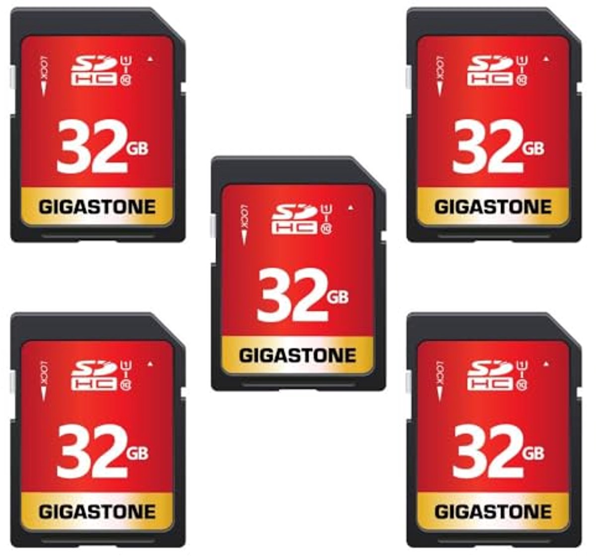 SD-kaarten 32 GB Klasse 10 5-Pack