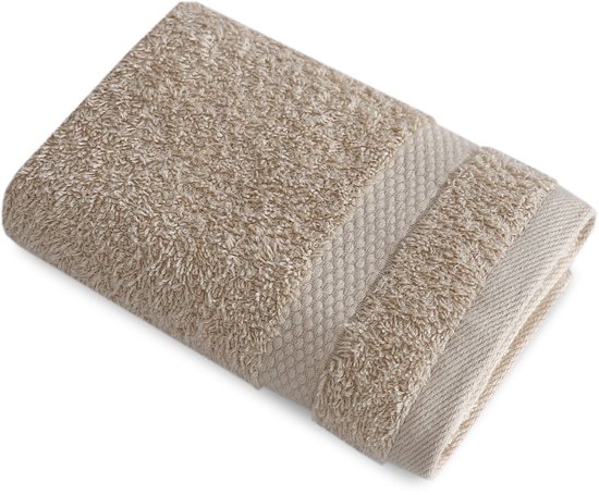 Serviette de Living HUSH - 50 x 100 cm - 100 % coton - qualité supérieure 500 g/ m2 - Sable