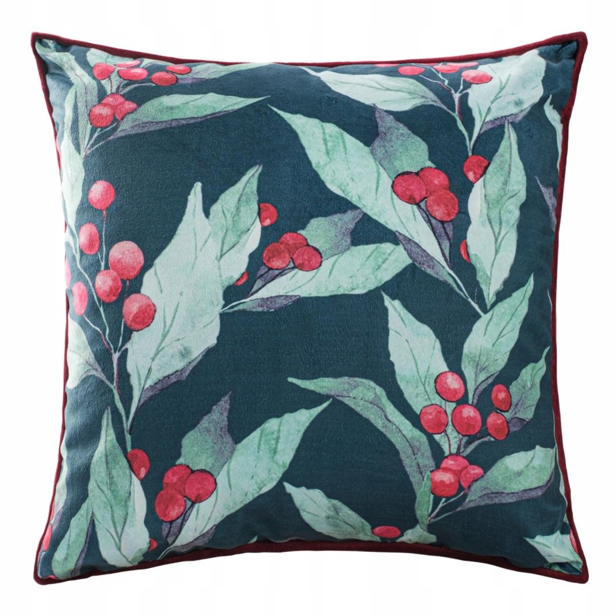 Decoratieve Kussenhoes 43x43cm Zacht Fluweel met Plantenmotief