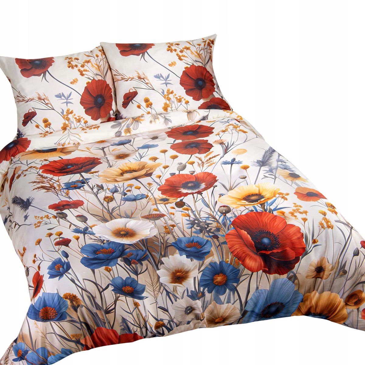 SATYNLOVE PREMIUM katoenen dekbedovertrek 140x200cm bloemen