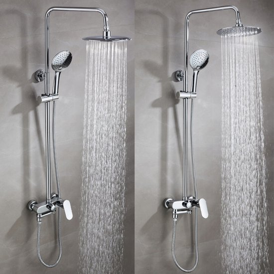 Douchekolom Zwart Handvatschakelaar Doucheset met 26*19cm Hoofddouche Douchekolom Zwart Handvatschakelaar Doucheset met 26*19cm Hoofddouche
