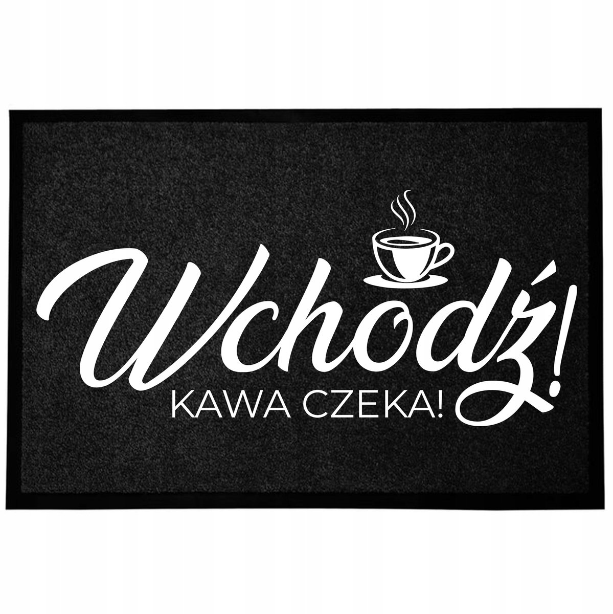 Zwarte Deurmat 40x60cm - Antislip & Sneldrogend met Tekst
