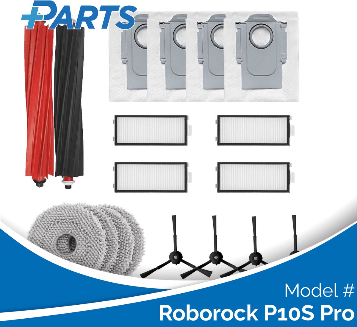 Roborock P10S Pro Onderhoudsset (Plus.Parts® alternatief voor QREVO MASTER SLIM MAINTENANCE SET)