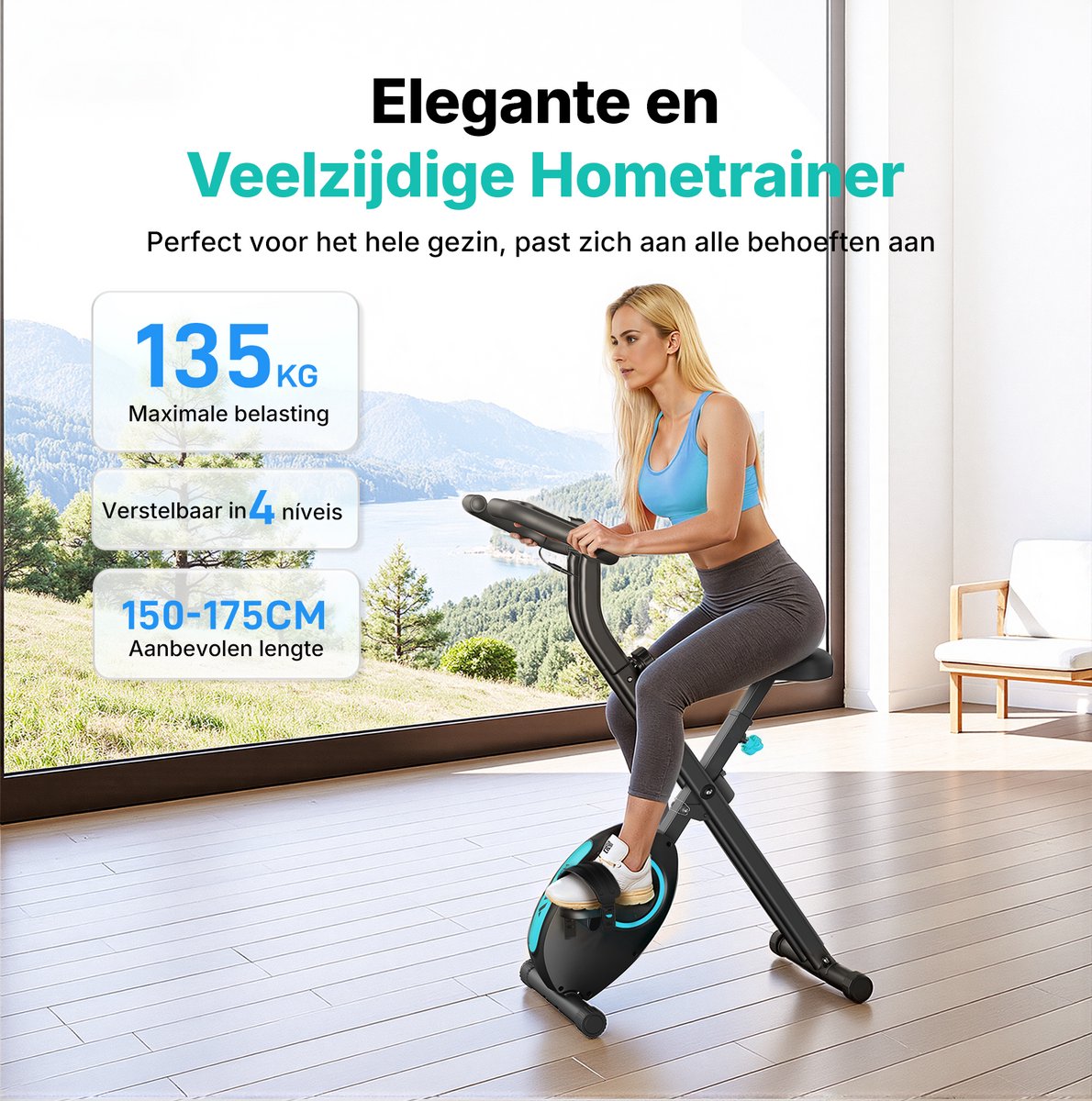 MERACH Opvouwbare Magnetische Hometrainer - 16 - afbeelding 2