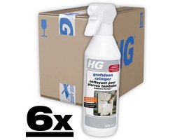6 x HG Grafsteenreiniger 500 ml - Grafsteenreiniger - Natuurstenen Reiniger - Reiniging Grafsteen - Schoonmaken Grafsteen - Marmeren Reiniger
