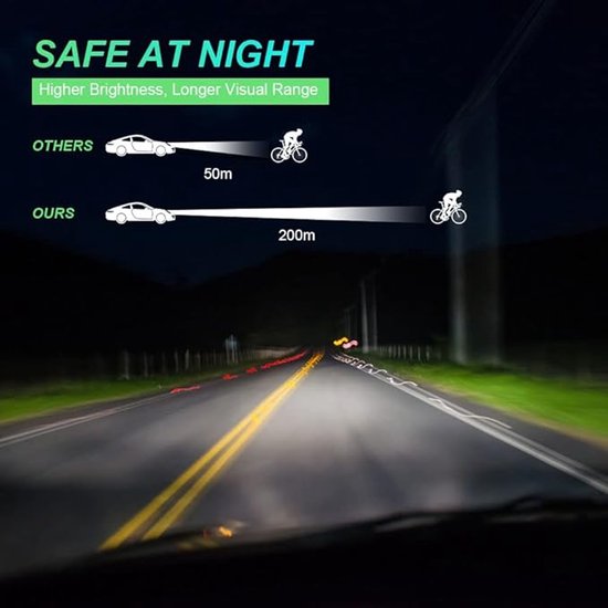 Siècle des Lumières de course - Lot de 2 - Bracelet de marche pour tapis roulant - Bracelet de sport - Rechargeable - Bracelet LED- LED - Lumière réfléchissante pour la course - Convient pour la Course à pied et le Vélo - Vert