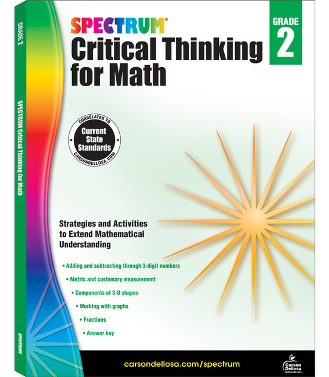 Omslag van Spectrum Critical Thinking for Math, Grade 2