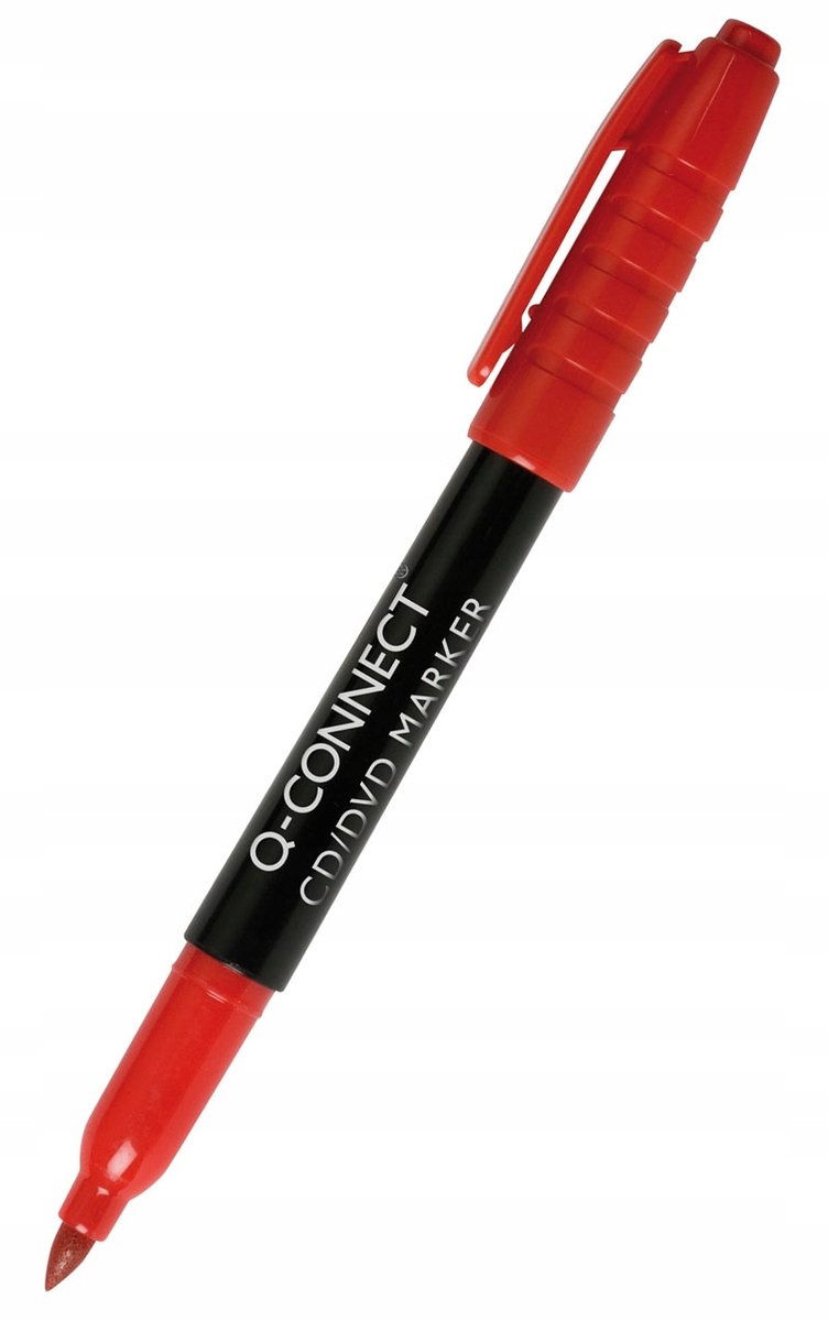 CD/DVD Marker Q-connect Rood 1mm Lijn - 10 Stuks