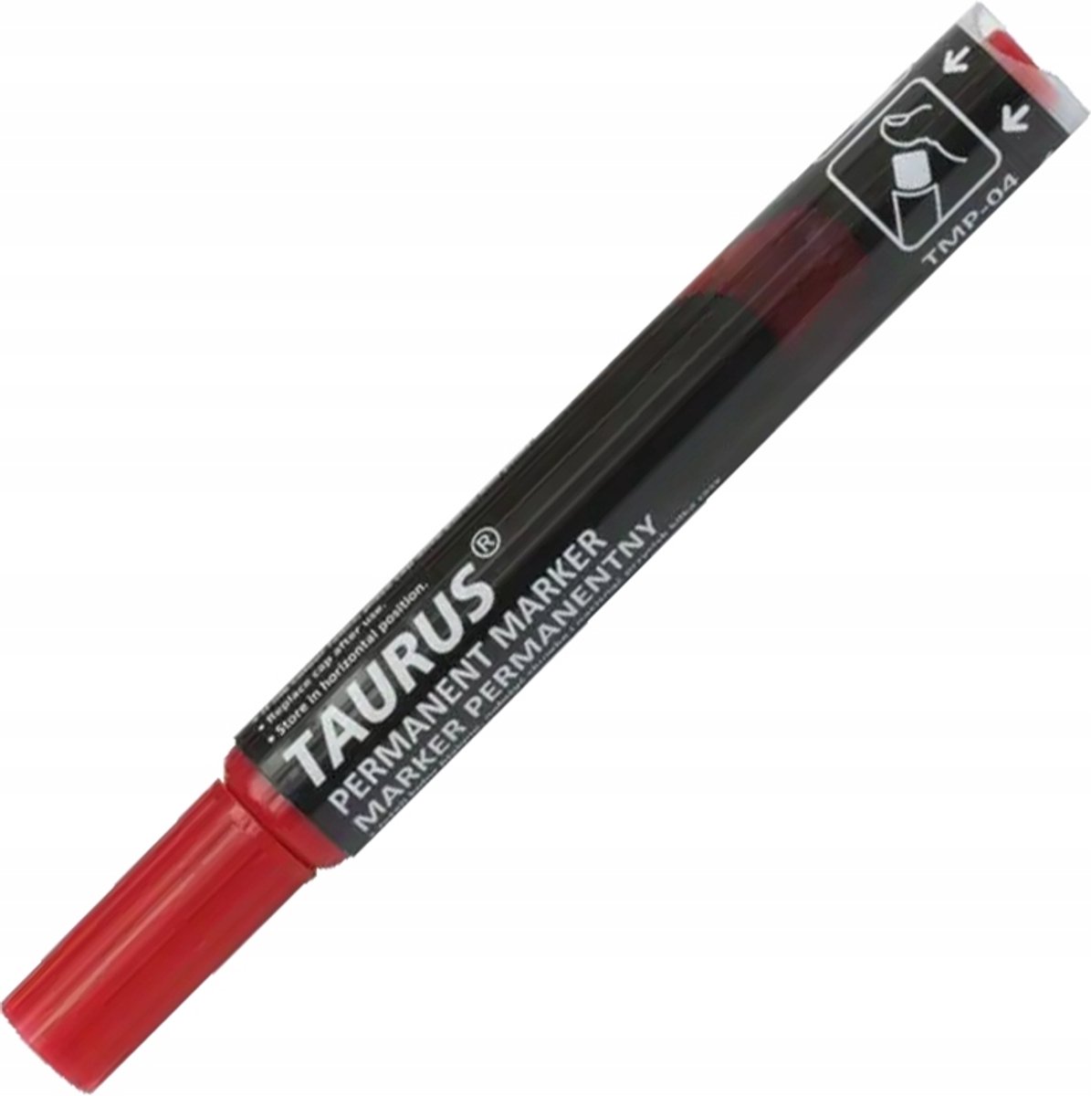 Taurus Permanente Marker TMP-04, Rond, Rood, Met Zuiger