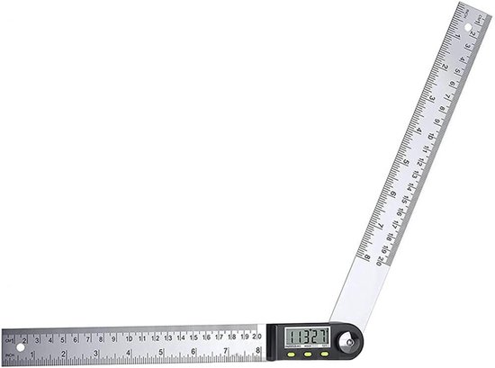 Hoekzoeker Liniaal met Gradenboog - 8 inch/200mm - Elektronisch - Data