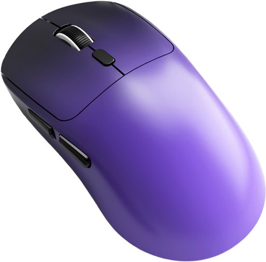 APO Electronics® - Draadloze Gaming Muis - 64g - Ultralicht - 1000 Hz Polling Rate - Oplaadbare 500 mAh Batterij - Ice-Feel Coating - Paars