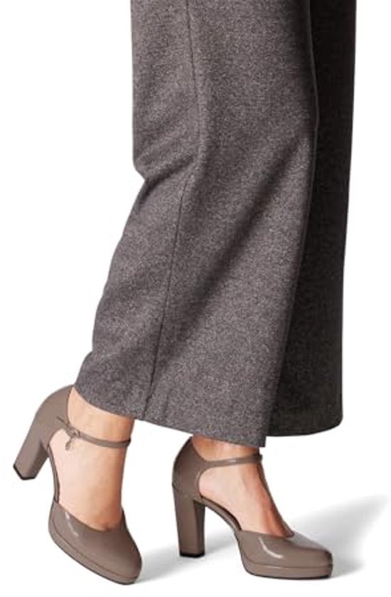 Peter Kaiser Dames Pumps Dames Suède Blokhak hoogte 48401 Zwart