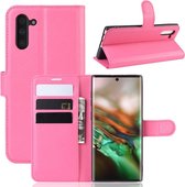 Samsung Galaxy Note 10 hoesje, 3-in-1 bookcase, roze - GSM Hoesje / Telefoonhoesje Geschikt Voor: Samsung Galaxy Note 10