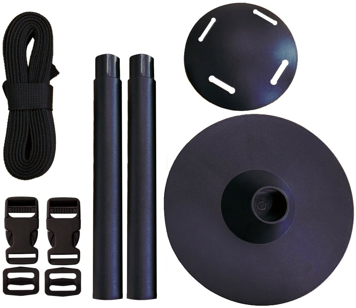Eurotrail Water shedding pole 50 cm, inclusief spanband Zwart