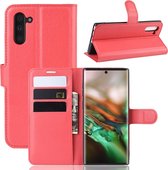 Samsung Galaxy Note 10 hoesje - 3-in-1 bookcase - rood - GSM Hoesje - Telefoonhoesje Geschikt Voor: Samsung Galaxy Note 10