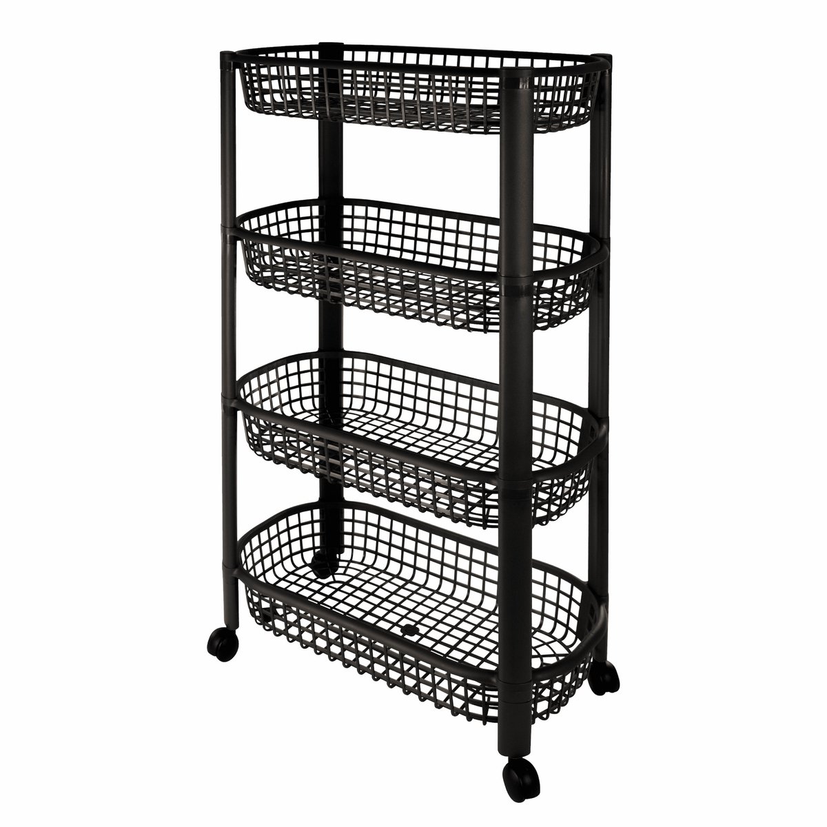 Sunware Codil - Trolley op wieltjes - L47xB26xH79cm - Zwart