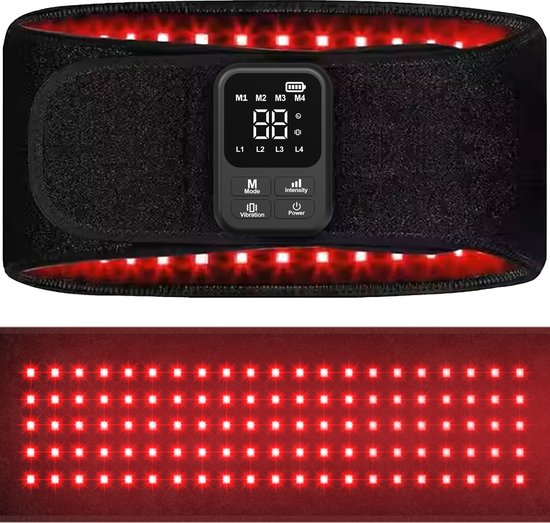 Good4You Rood Licht Therapie Rugband - Draadloos - Timer - 6000mAh - Infraroodlamp - Infrarood Rugband - Meerdere Lichaamsdelen - Red Light Therapy - Afslankband - Warmteband