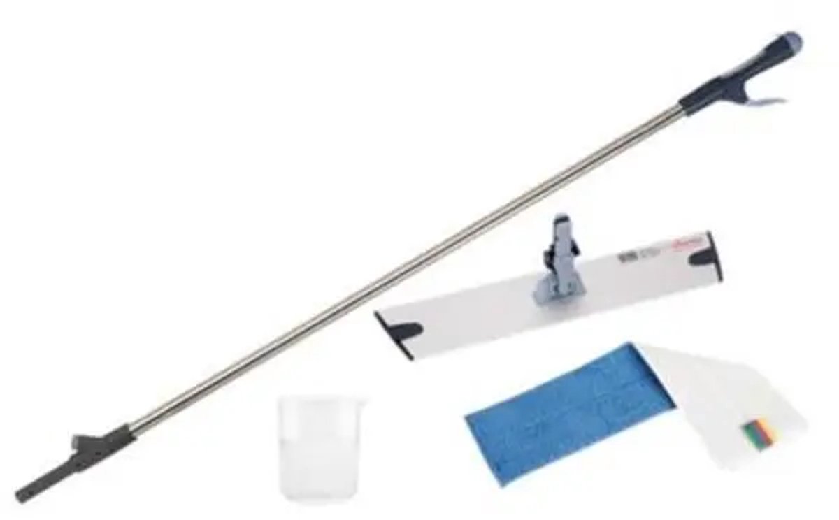 Vileda Spray Pro Inox steel + vlakmopplaat met 10 gratis Baseloop moppen