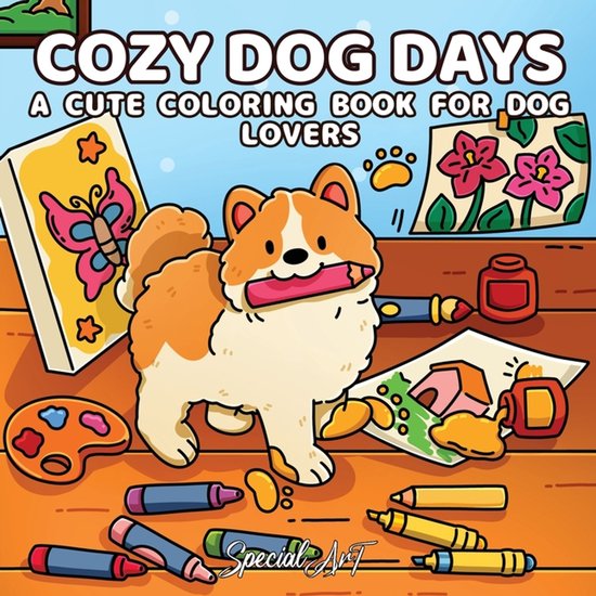 Relax and Color- Cozy Dog Days - cover