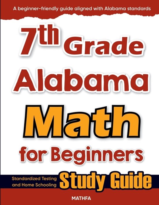 7th Grade Alabama Math for Beginners - cover
