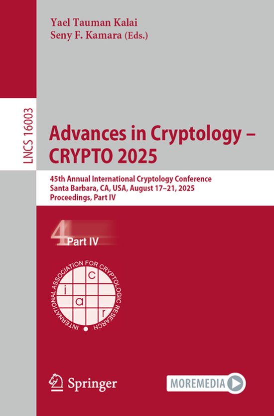 Lecture Notes in Computer Science16003- Advances in Cryptolo ... - cover
