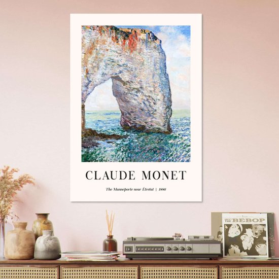 Affiche Claude Monet - Le Manneport près d'Étretat 50x70 cm - Décoration Salon - Décoration Chambre - Décoration - Décoration murale - Décoration murale Salon - Décoration murale Chambre - Décoration murale - Décoration murale Salon