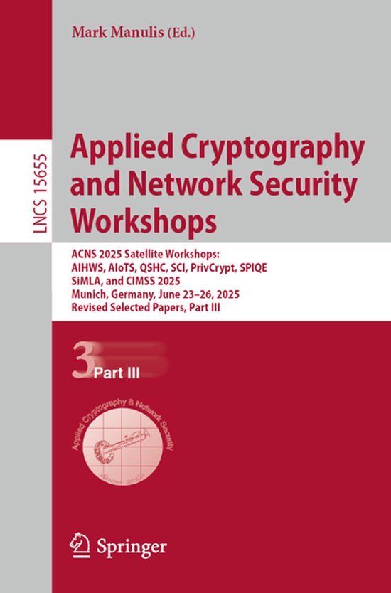 Lecture Notes in Computer Science15655- Applied Cryptography ... - cover