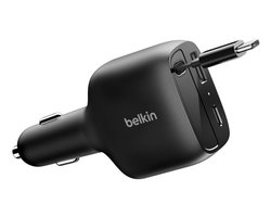 Belkin BoostCharge 75 W autolader met uittrekbare USB-C-k...