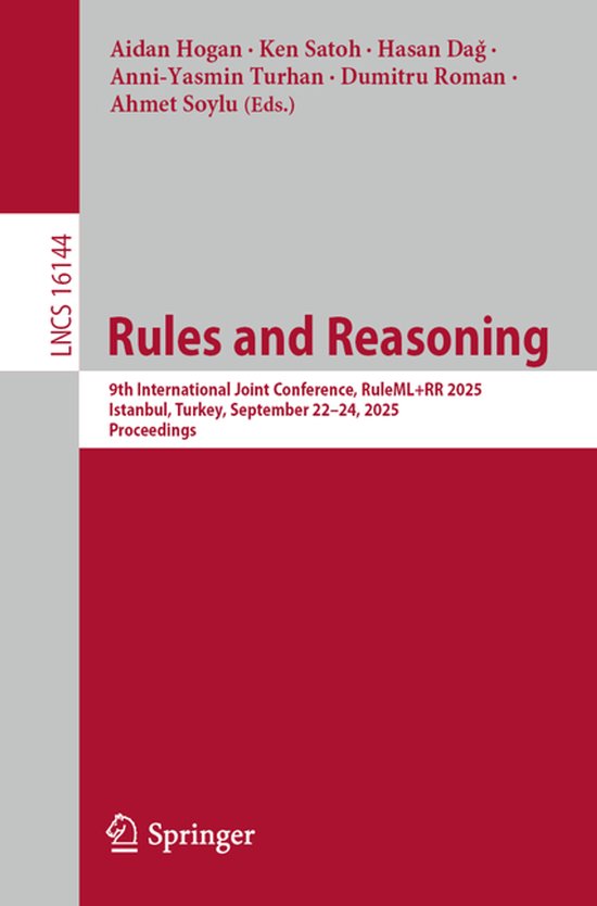 Lecture Notes in Computer Science16144- Rules and Reasoning - cover