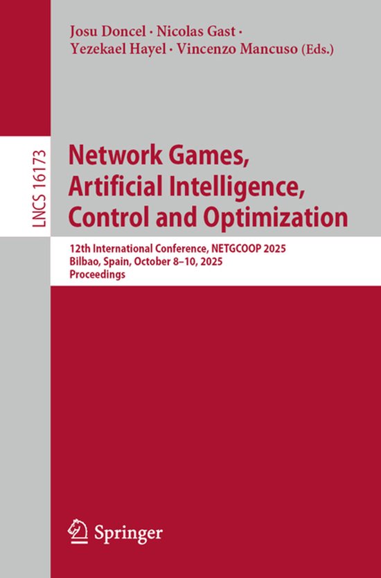 Lecture Notes in Computer Science16173- Network Games, Artif ... - cover