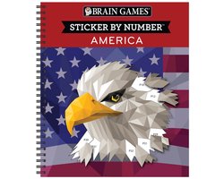 Brain Games - Sticker by Number- Brain Games - Sticker by Number: America (28 Images to Sticker)