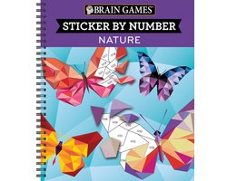 Omslag van Brain Games - Sticker by Number- Brain Games - Sticker by Number: Nature (28 Images to Sticker)