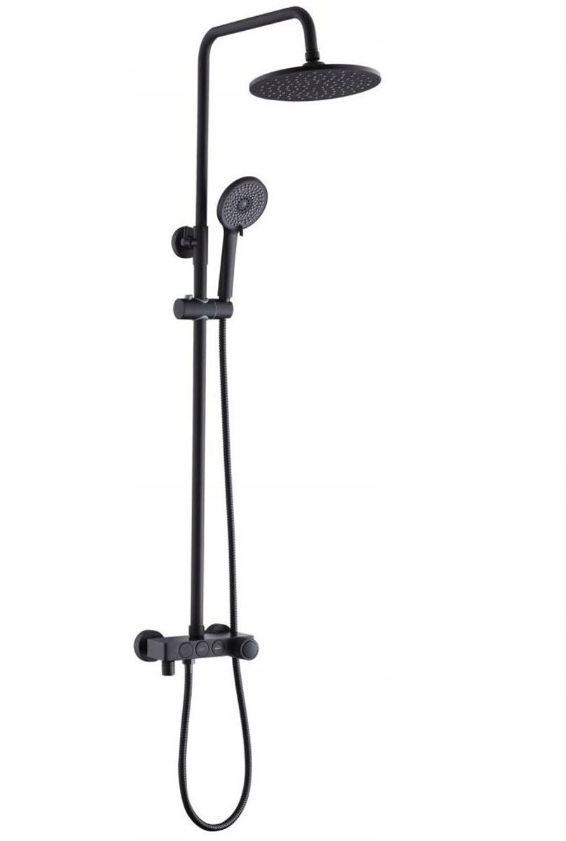 Valvex Decor Black Douchekolom met Thermostatische Kraan