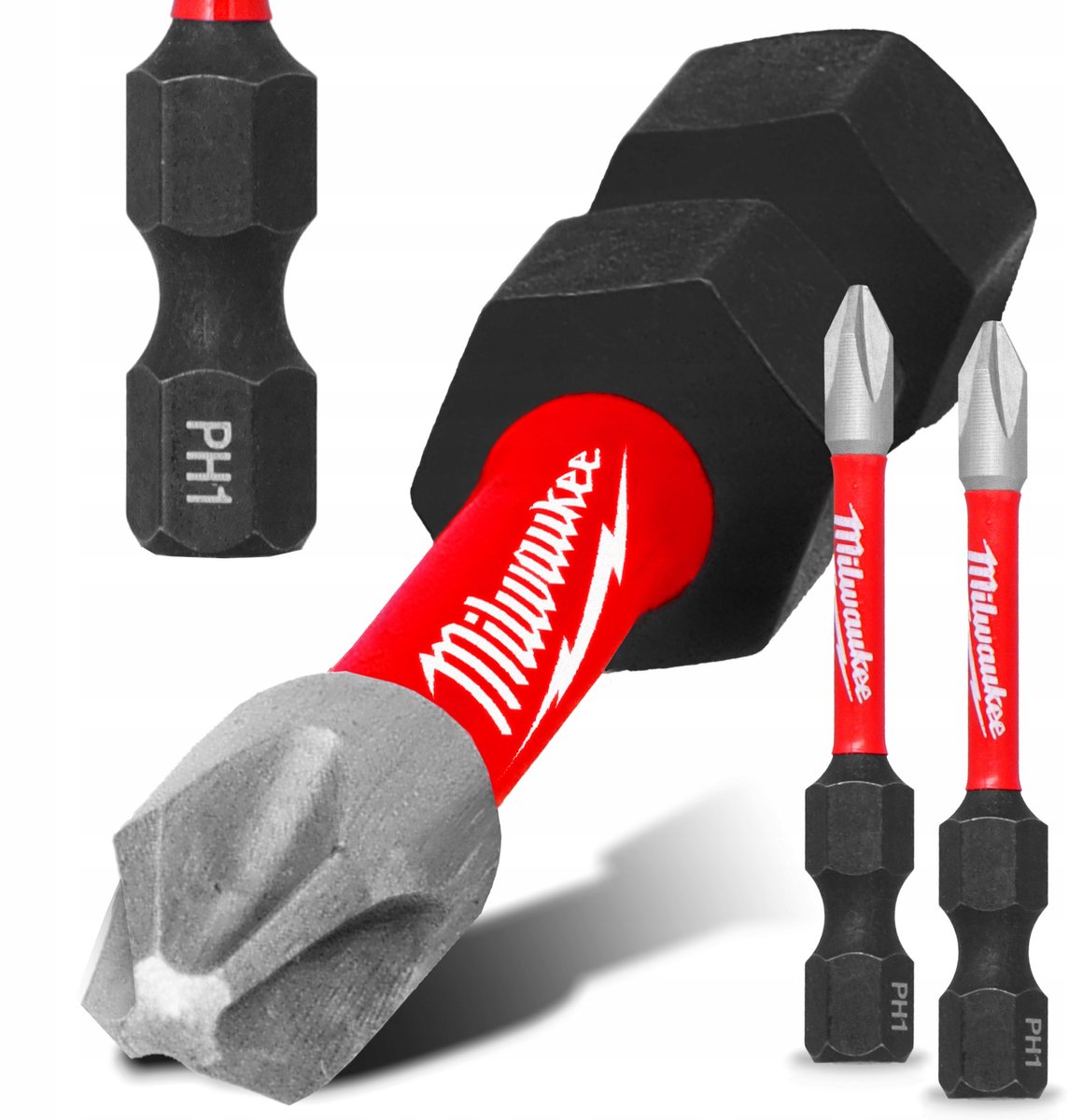 Milwaukee SHOCKWAVE PH1 50mm Impact Bits (2 stuks) - Magnetisch