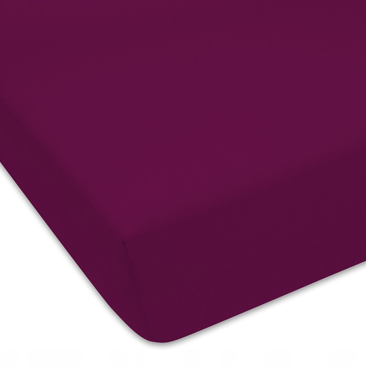 Jersey hoeslaken met elastiek 38x80 cm - Pruimpaars
