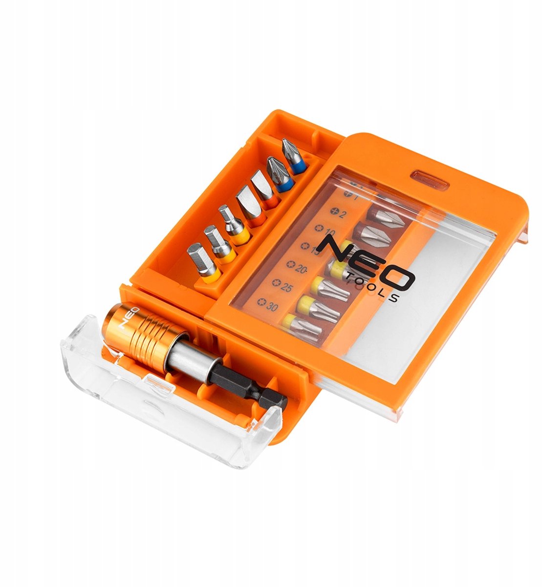 NEO TOOLS Bitset 15 Delen met Magnetische Houder