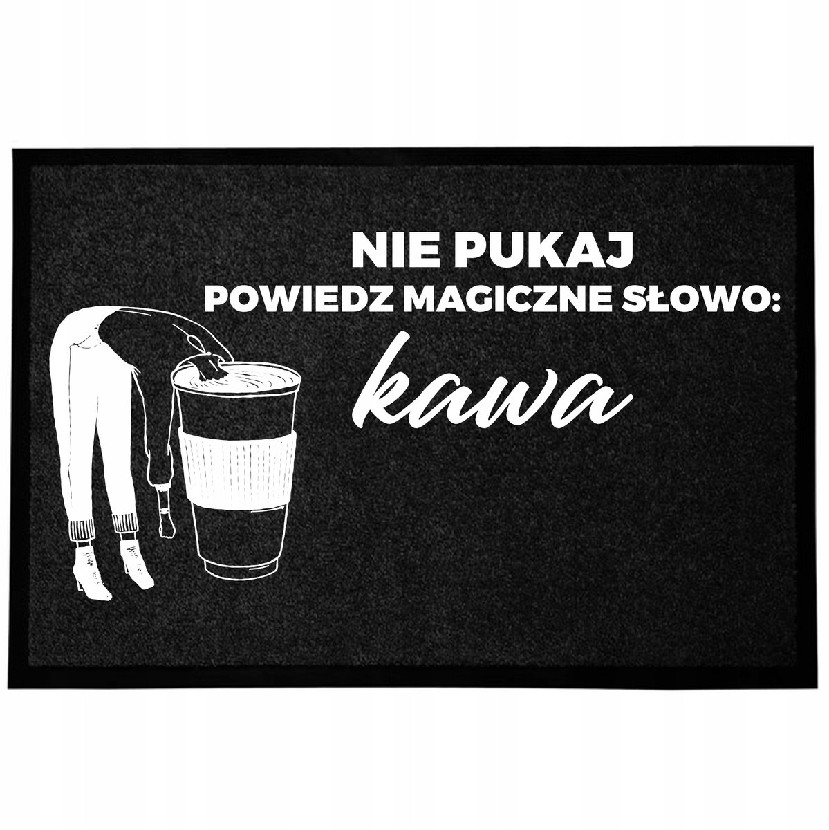 Grappige Deurmat 'Koffie' - Antislip, Sneldrogend, 40x60cm