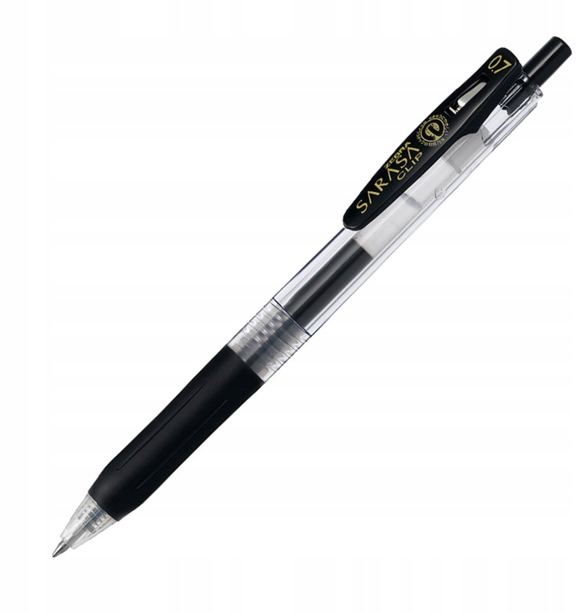Zebra Sarasa Clip Gelpen 0.7mm Zwart - Vloeiend Schrijven