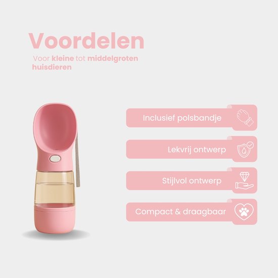 Bouteille d'eau et gamelle pour chien 2 en 1 - 600 ml - Bouteille d'eau pour chien - Anti-fuite - Gamelle pour chien - Mangeoires pour chat - Bouteille d'eau pour Chiens - Bouteille d'eau pour Chiens - Bouteille d'eau pour chien en Bébé en route