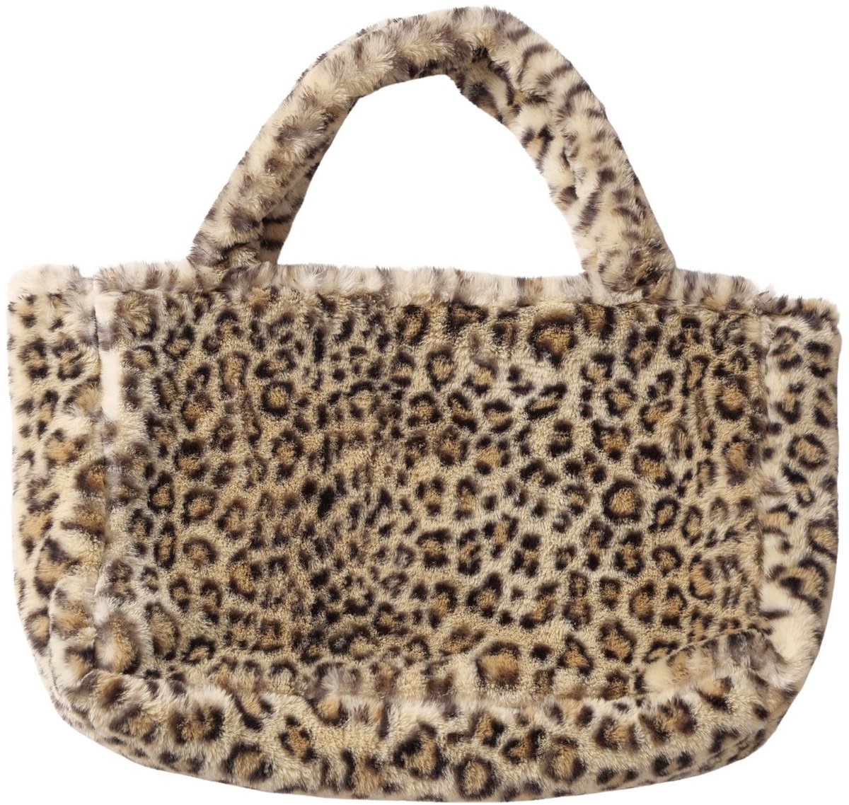 Boltze - Panterprint - Shopper – Pluche Tas – 50 x 30 cm – Superzacht & Trendy – Zonder Sluiting
