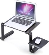 Laptop Bureau - Houder - Standaard - Tafel - Steun - Verstelbaar - Opvouwbaar - Ergonomisch - Universeel - Inklapbaar - Geschikt voor Notebook / Macbook / iPad / Tablet / E-reader - Inclusief